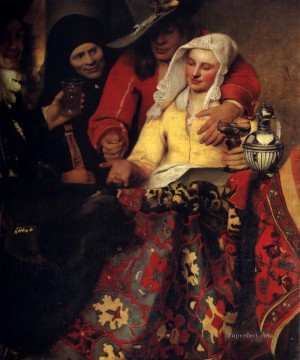  Johannes Canvas - The Procuress Baroque Johannes Vermeer